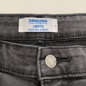 DENIZEN FROM LEVI'S 14M - W32 L30 HIGH-RISE SKINNY Black Jeans EUC